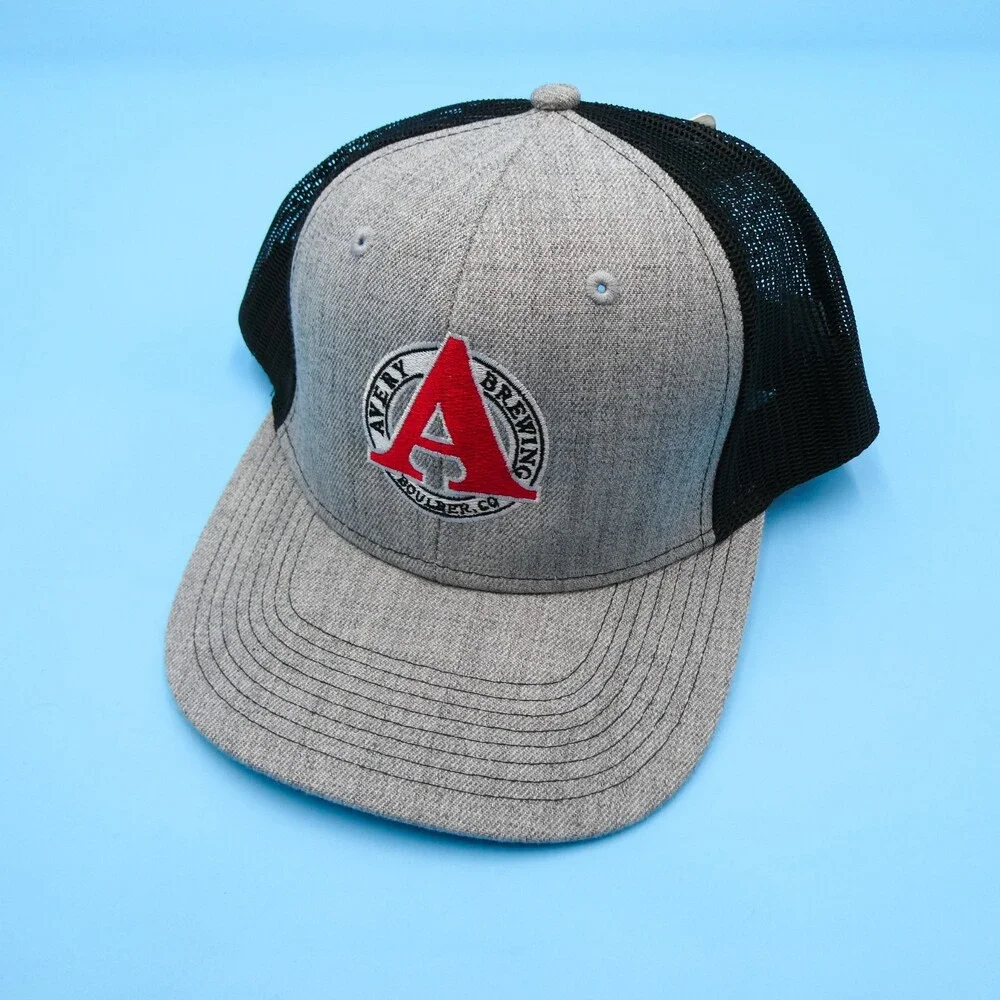 Avery‎ Brewing Hat Mens One Size Gray Snapback Trucker Cap Bar Boulder Pub New